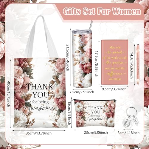 Wiwiqing 6 Pcs Employee Appreciation Gifts for Women, Thank You Gift Set for Coworker, Staff, Teacher, Nurse, Team Recogni...