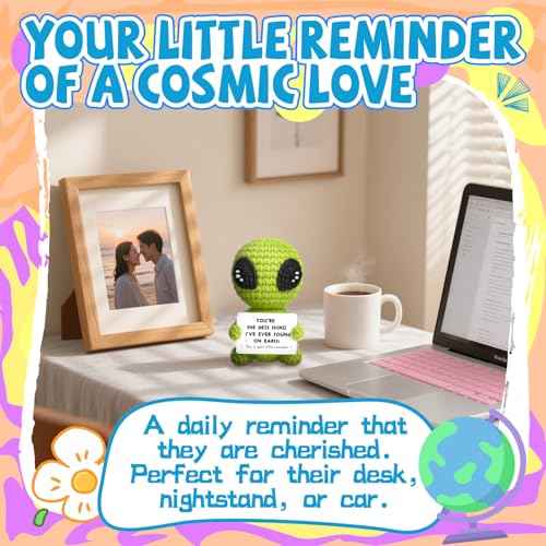 TKGIFTHOT Unique Valentines Gifts for Him Her Boyfriend Girlfriend Crochet Alien Valentines Day Anniversary Birthday Funny...