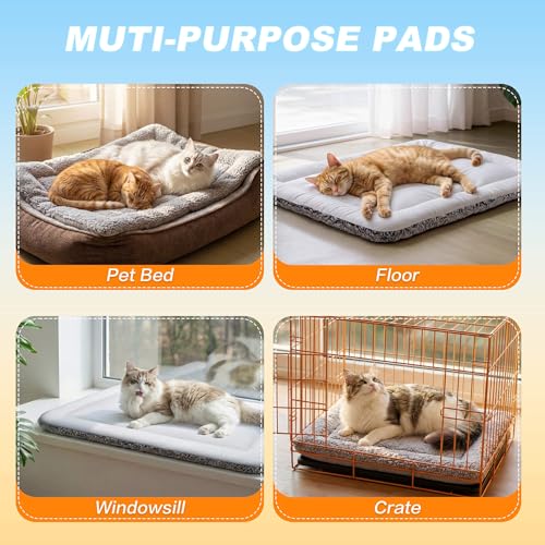 Dog Cooling Mat, Self Warming Cat Bed, Reversible Warm & Cooling Cat Bed, Winter Warm Cat Pad & Summer Cooling Cat Mat for...