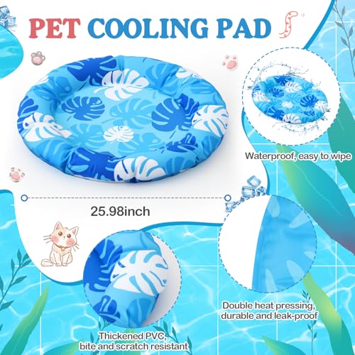 Drydiet Cooling Mat for Large Cats, 33.9'' x 28.3'' Thickened Rectangular Pad Anti-Grab Internal Cold Gel Without Water Fi...