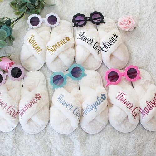 BluChi Flower Girl Proposal Gift Box, Personalized Gift from Bride for Wedding, Flower Girl Thank You Gift -Sunflower Bund...