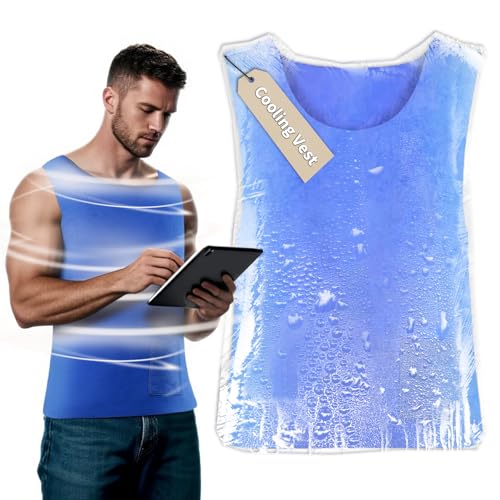 Ice Cooling Vest for Men Women - Water Activated Evaporative Cool Vest - PVA Adjustable Lightweight Reusable Cooler Clothi...