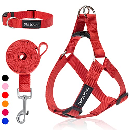 No Pull Dog Harness - Adjustable Step-in Harness & Leash Set for Small, Medium, Large Dogs - Escape Proof Soft Pet Harness...