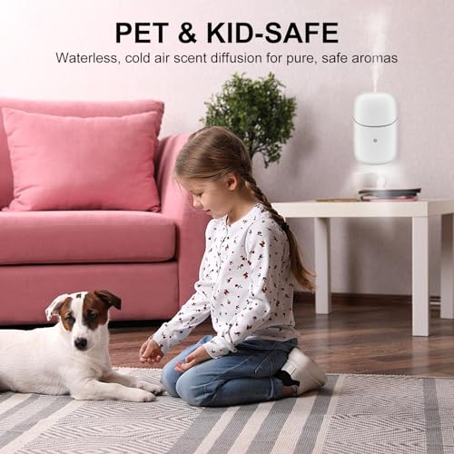 Tediselu Essential Oil Diffuser for Home, Cold Waterless Diffuser with Low/High Switch, Plug in Diffuser with Night Light,...