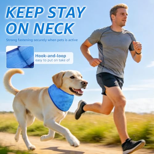 SCENEREAL Dog Cooling Bandana, 2 Pack Instant Cooling Dog Bandanas, Chill Out Pet Cool Scarf PVA Neck Cooler Wrap Summer E...