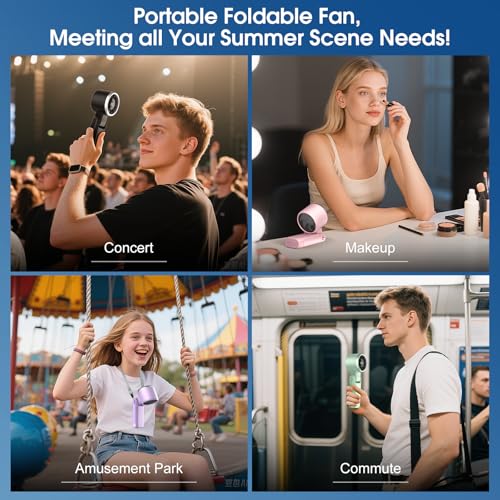 WHATOOK Portable Handheld Turbo Fan:12m/s Strong Wind 15000RPM High Speed Mini Fan, 4000mAh Battery Rechargeable Personal ...
