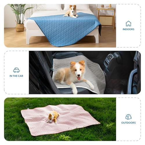 Soulbond Cooling Mat for Medium Dogs - 29"x40" Washable Cooling Pad for Cats, QMAX>0.3, Anti-Slip Bottom, Portable Summer ...