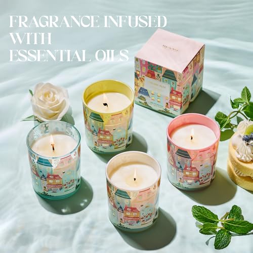 M&SENSE Moss Amber Candles for Home Scented - 10.2 oz Soy Wax Candles Non Toxic 60 Hours Long Burning Funny Candles Home D...