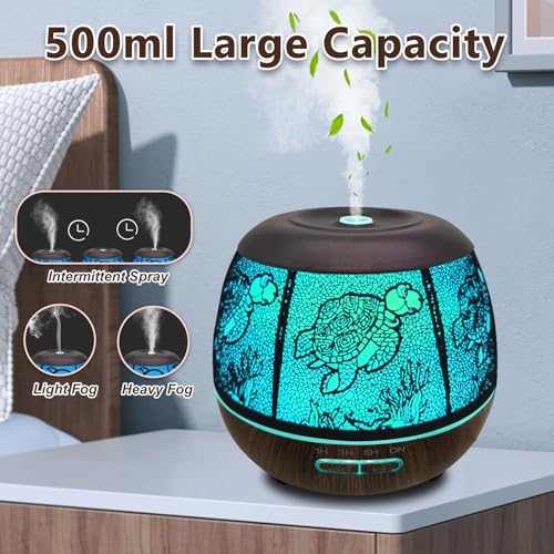 Essential Oil Diffuser for Home,500ML Aromatherapy Diffusers for Essential Oils Large Room with Cool Mist Humidifiers for ...