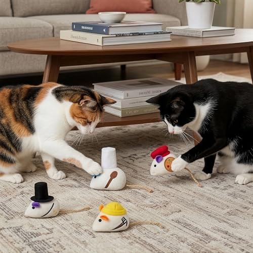 SPOT Mice at Work Cat Toys, Catnip Filled Plush Mice for Indoor Cats, Lightweight Toy Mice with Career Designs, for Single...