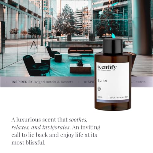 Scentify Bliss Aroma Oil Refill Scent for Oil Diffusers - Eucalyptus, Bergamot, Tea & Powdery Scents - Luxurious Relaxing ...