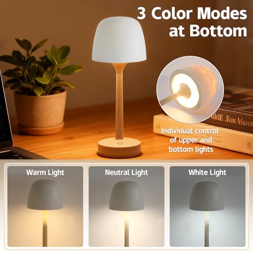 Peledic Waterproof Shower Lamp, Spa-Like Bathroom Light, Rechargeable Cordless Lamp with Touch & Remote Control, 16 Color ...