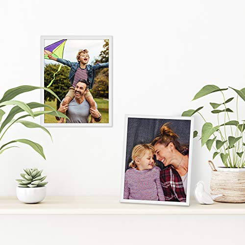 Americanflat 8.5x11 Picture Frame with Shatter-Resistant Glass - Streamline Collection - Thin Border Photo Frame for Table...
