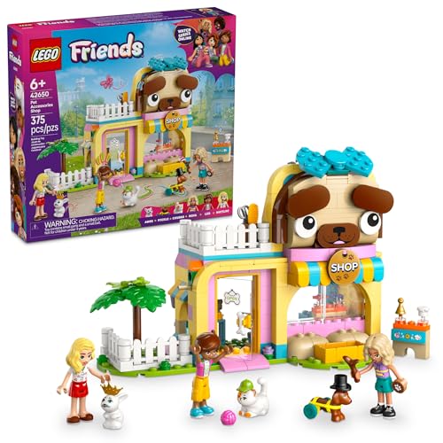 LEGO Friends Pet Accessories Shop Pretend Play Set - Building Toy for Kids, Girls and Boys, Ages 6+ - with 3 Minidolls, To...