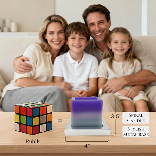 Square Spiral Light Candle - Unique Spiral Wick Candle Innovative Hollow Design - Decorative Candles for Home Decor - Cool...