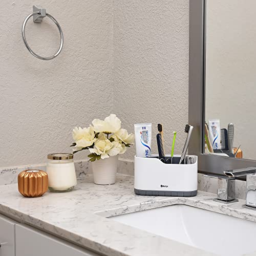 OMAIA Sink Caddy - Sink Organizer for Home, Kitchen, Wash Basin - Holder with Removable Dividers for Sponge, Brush, Toothb...