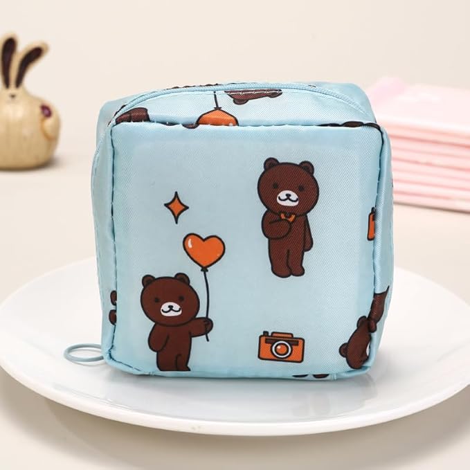 Storage bag for women, can be used for sanitary pads, portable waterproof organizer, and daily jewelry and cosmetics stora...