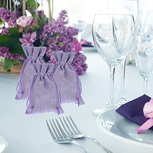 Bezall 20Pcs Burlap Bags with Drawstring 2.7 x 3.5 Inch, Linen Small Party Favor Gift Bags Jewelry Pouches Sachet Sacks fo...