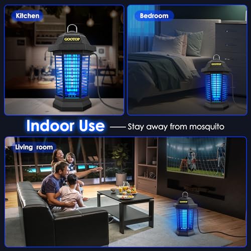 GOOTOP Bug Zapper Outdoor, Mosquito Zapper, 3 Prong Plug in Electric Fly Zapper, Mosquito Killer, Fly Traps, Flying Insect...