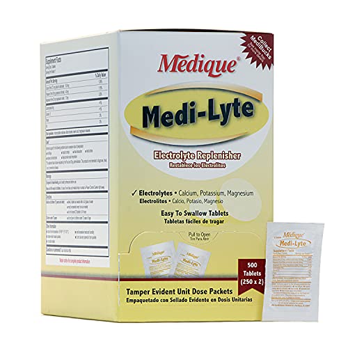 Medique Medi-Lyte Electrolyte Replenisher, Fast Relief from Heat, Stress, Fatigue, and Muscle Cramping, Easy to Swallow Ta...