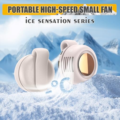 Portable Silent Mini Bladeless Electric fan Clip-On,3-Speed Rotatable Hands-FreeClip-On Fan for Shirt and Waist,Portable M...