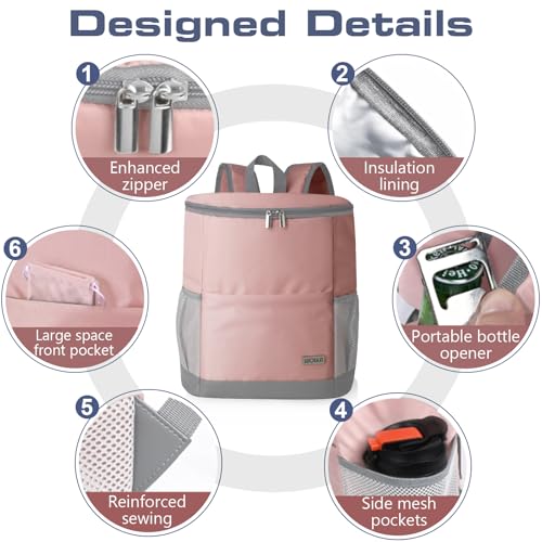 Insulated Cooler Backpack Outdoor - Leak Proof Backpack Cooler 30 Cans, Waterproof Lightweight Cooler Bag for 12h Hot/Cold...