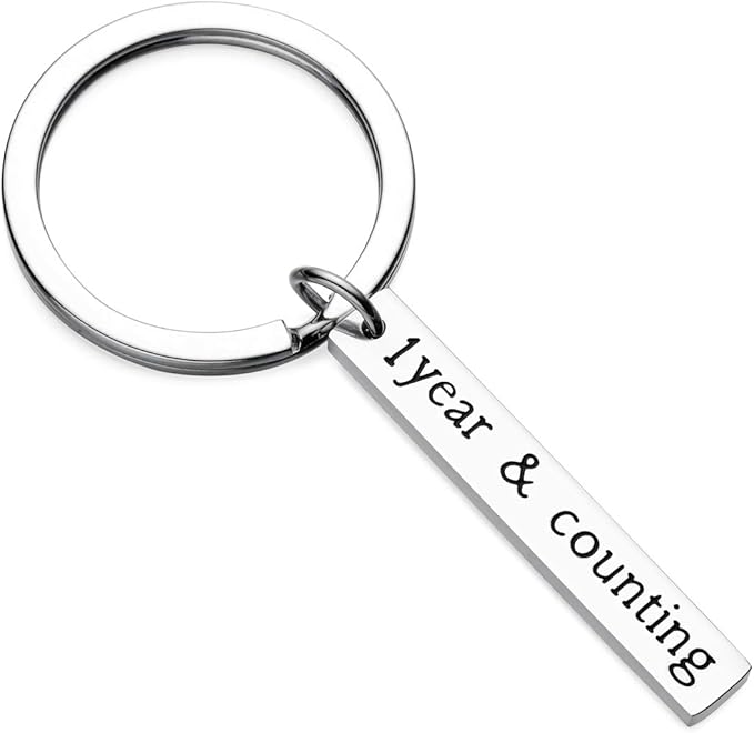 Miss Pink Anniversary Keychain Gifts for Husband Boyfriend, Wedding Anniversary Valentines Day Gift for Couple Husband Wife