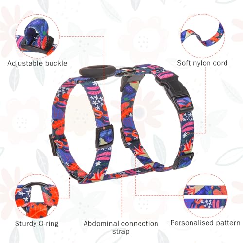 SCENEREAL Cat Harness and Leash Set Escape Proof with Airtag Holder, Reflective Pet Harnesses for Walking, Adjustable Kitt...