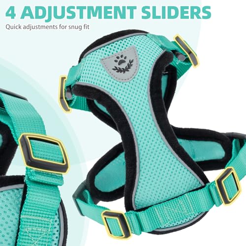 PUPTECK Cat Harness and Leash Set Escape Proof Reflective Cat Walking Harness Adjustable Soft Breathable Mesh Vest for Sma...