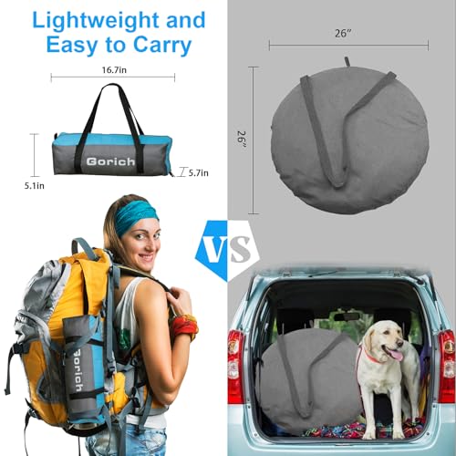 Gorich Beach Tent Sun Shelter with UPF50+ UV Protection for 1-2/3/4-5/6-7 Person, Lightweight & Portable Beach Shade Canop...
