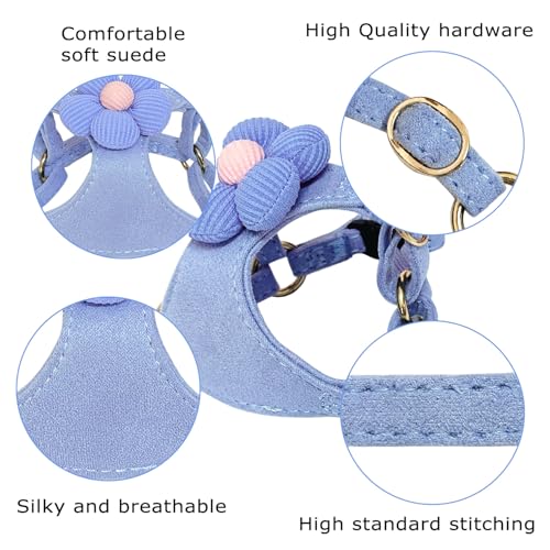 No Pull Dog Harness and Leash Set for Small Sized Dog Training; Puppy Harnesses with Multifunction Dog Leash, Soft Adjusta...