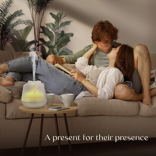 Earnest Living Rose Essential Oil Diffuser 150ml – Mini Ultrasonic Aromatherapy Humidifier for Bedroom & Desk, Quiet Mist,...