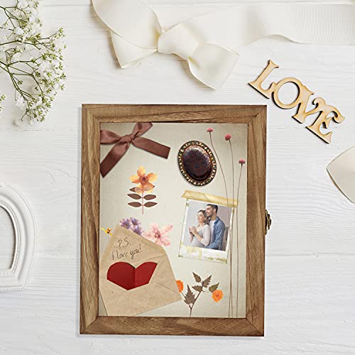 TJ.MOREE Shadow Box Display Case 11 x 14 Shadowbox Frame with Linen Back Memorabilia Bouquet Medals Photos Memory Box for ...