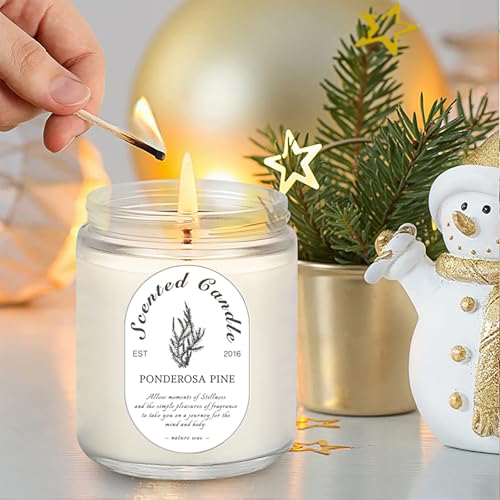 Lavender Candle Gift Set, 4 Pack Soy Wax Scented Candles for Home – Lavender, Sage & Ponderosa Pine – Aromatherapy Candles...