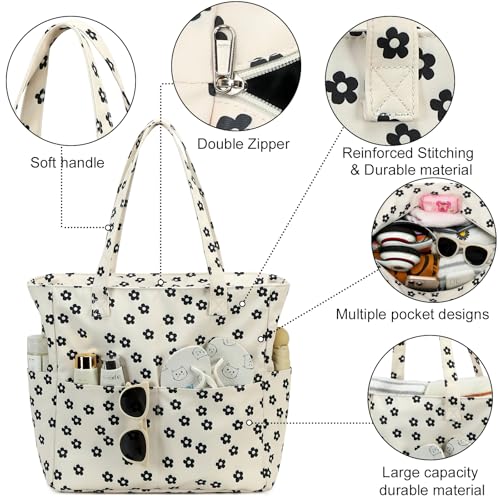 Bluboon Waterproof Beach Tote Pool Bags for Women Ladies Extra Large Carry On Bag With Wet Compartment for Weekender Travel
