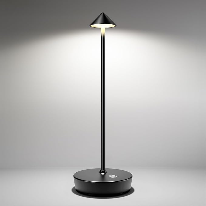 SHANGCAI Cordless Table Lamps Rechargeable, 6000mAh Battery Operated LED Desk Lamp Outdoor Waterproof Portable Touch Dimma...
