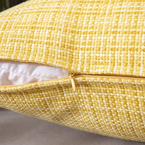 MIULEE Outdoor Waterproof Throw Pillow Covers Decorative Farmhouse Water Resistant Cushion Covers for Tent Patio Garden Co...