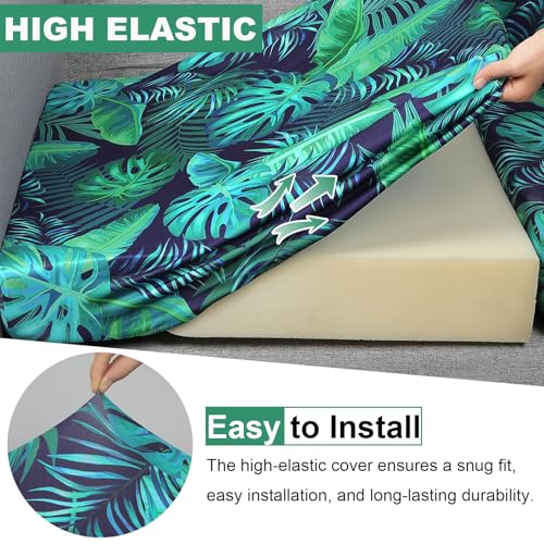 pickyNproud 8Pcs Patio Cushion Covers Stretch Outdoor Couch Cushions Slipcovers Replacement Washable Furniture Protector w...