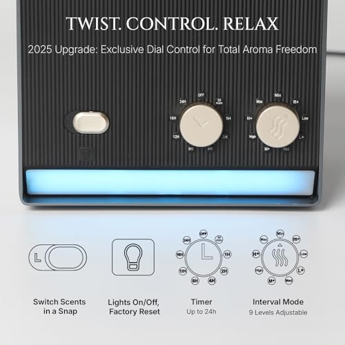 Aromadd Smart Aroma Waterless Essential Oil Diffuser, Cold Air Tech Scent Air Machine for 2000 Sq Ft, 200ml Hotel Collecti...