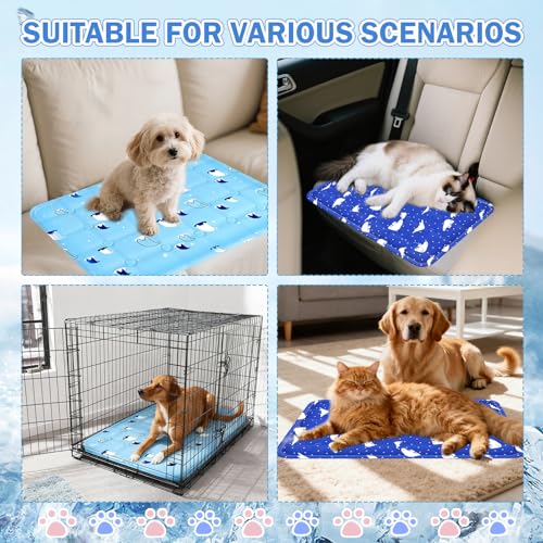 X-Kingsun 2Pcs Dog Stroller Cooling Mat for Pet Stroller Outdoor Pet Cooling Mat Waterproof Cooling Pad for Small Cat Puppy