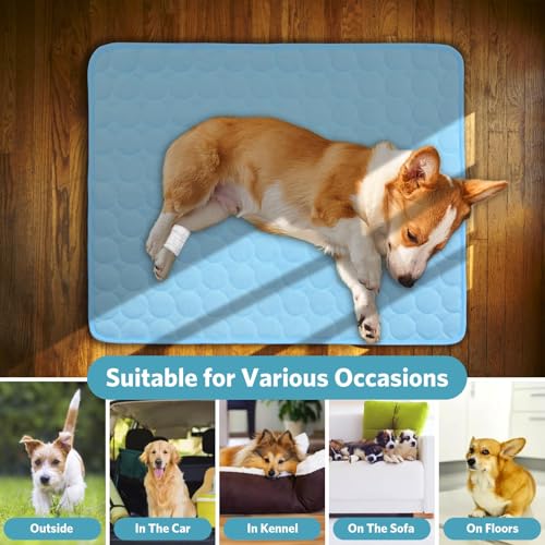 SHEJIZE Dog Cooling Mat Dog Cooling Pad Self Cooling Blanket, Washable Cooling Mat for Dogs, Pet Cooling Mat Keeps Pets Co...