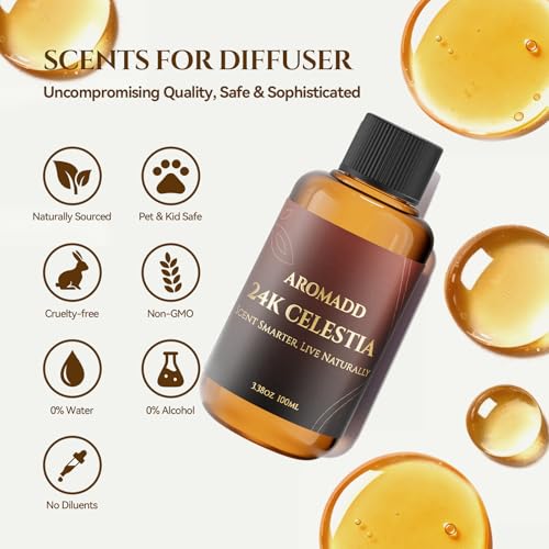 AROMADD AROMADD 24K Celestia Diffuser Oil Inspired by Luxury Hotel Scent 3.38 Fl Oz (100ml), Aroma Diffuser & Hotel Fragra...