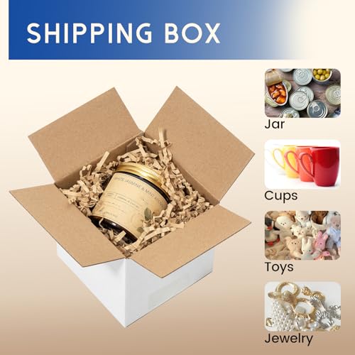 Mefleet 4x4x4" Shipping Boxes 50 Pack - Small Corrugated Cardboard Square Mug Mailing Box Packaging for Small Business - W...