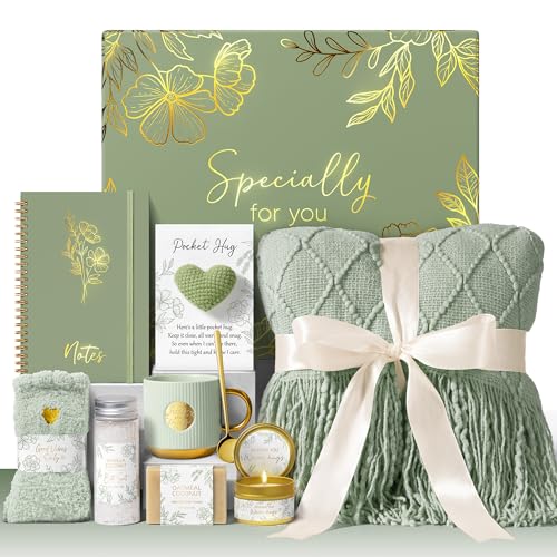 Self Care Gifts for Women Get Well Soon Gift Baskets, Mothers Day Birthday Gifts for Women Spa Care Package, Sympathy Insp...