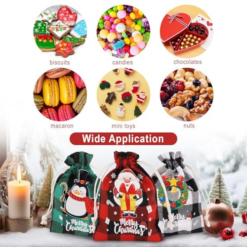 Amariver 24 Pcs Burlap Drawstring Gift Bags - Reusable Linen Pouches for Christmas, Birthday, New Year Parties & More