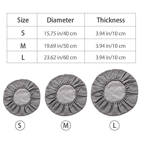 Kelendle Round Floor Pillow Cover Tatami Floor Cushion Cover Straw Japanese Futon Cover Meditation Seating Ottoman Throw C...