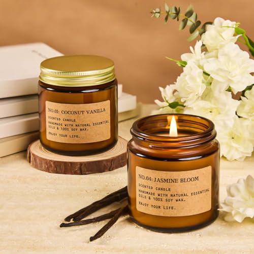 Candles for Home Scented, 6Pack 3.5 Oz Soy Wax Candles Gifts Sets with Sage Breeze & Lavender for Brithday Valentine's Day...