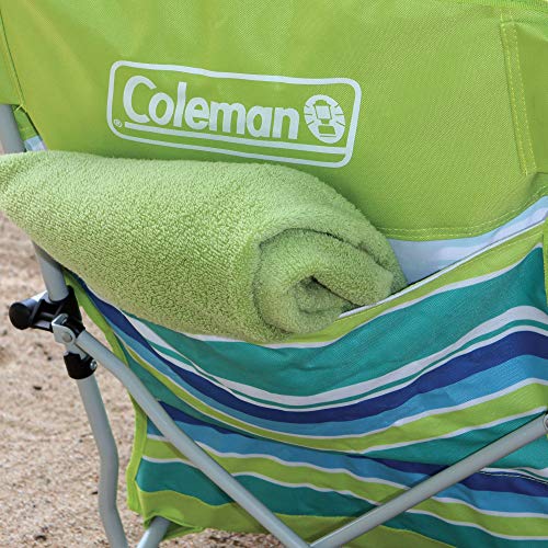 Coleman Utopia Breeze Lightweight Beach Chair with Cup Holder, Comfortable Portable Outdoor Chair with Carry Bag, Supports...