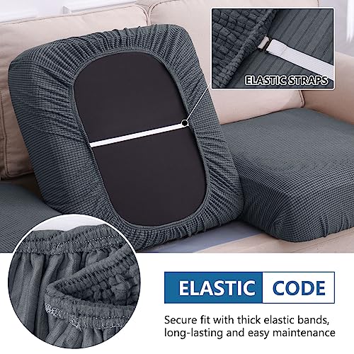 hyha Waterproof Couch Cushion Covers for Pets, Non Slip Sofa Seat Cover for Dogs Washable, Soft Thick Stretch Jacquard Fab...