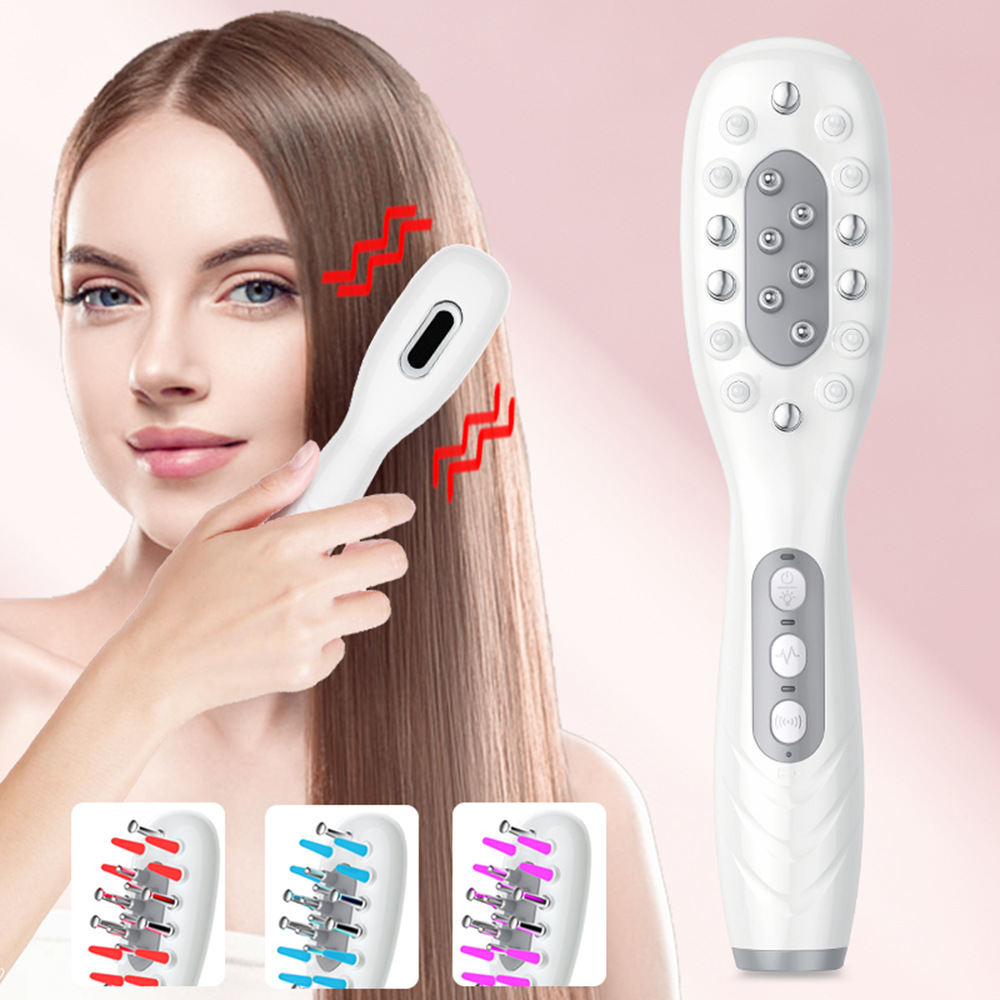 High Frequency Import Color Light Hair Care Micro Current Massage Comb